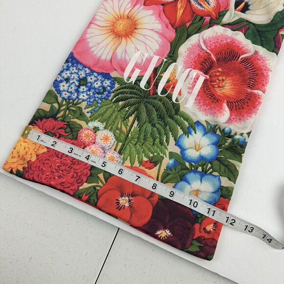 GUCCI Floral Tropical Trees Dust Bag Drawstring Travel Shoes 18"L x 12"W - Picture 9 of 10